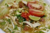 Resep Soto Ayam Bening Rumahan